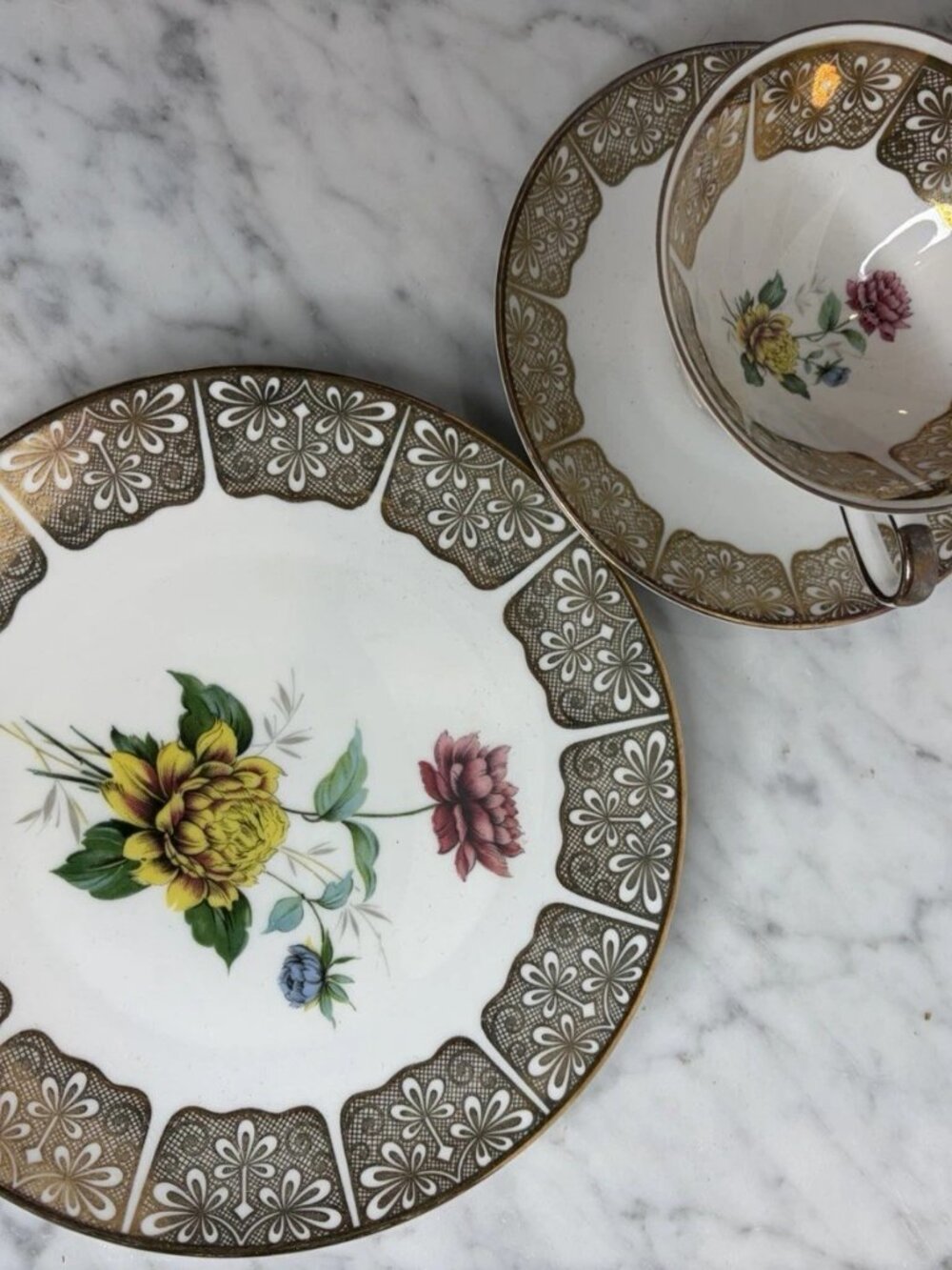 Winterling Bavaria Floral Dessert Plate Cup Saucer 3 Piece